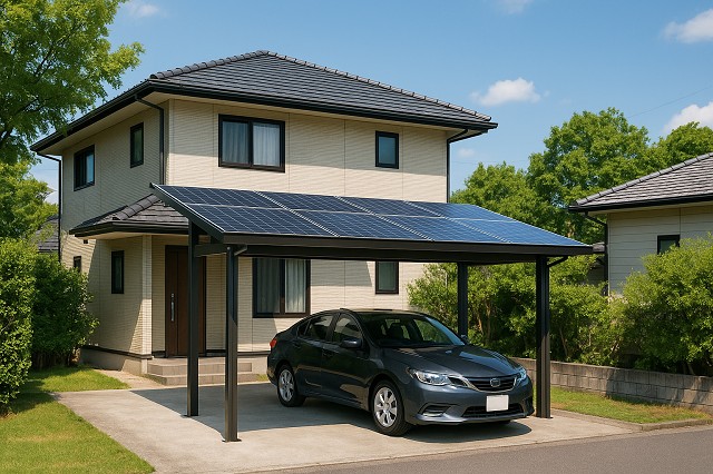 ソーラーカーポートで電気代が年間10万円節約！蓄電池・V2H対応のトモシエが選ばれる理由