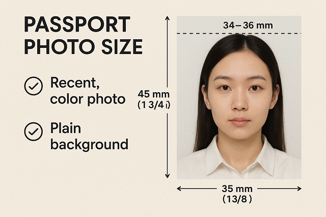 パスポート更新時の写真のサイズを知ろう